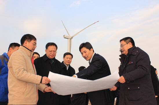中國能建汪建平到浙江海鹽風電場考察指導(dǎo)工作
